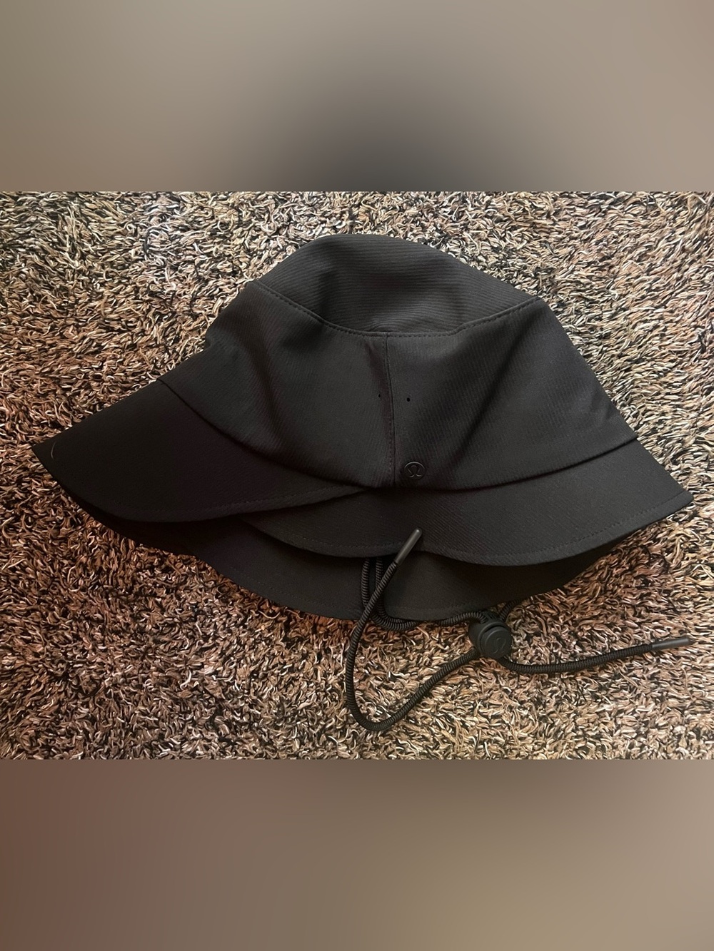 lululemon athletica Black Bucket Hat with Chin Cord